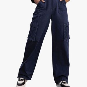 Navy Cargo Pants for Women
